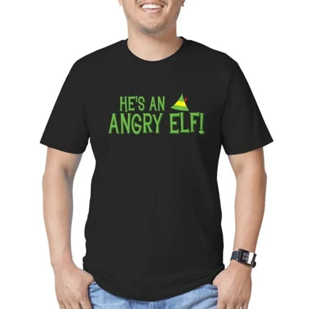 Elf Movie‎ He's an Angry Elf black shirt XL